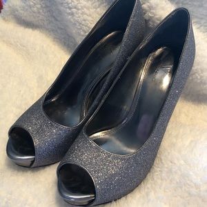 Silver Sparkle Heels